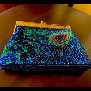 Beautiful Vintage Peacock Evening Purse